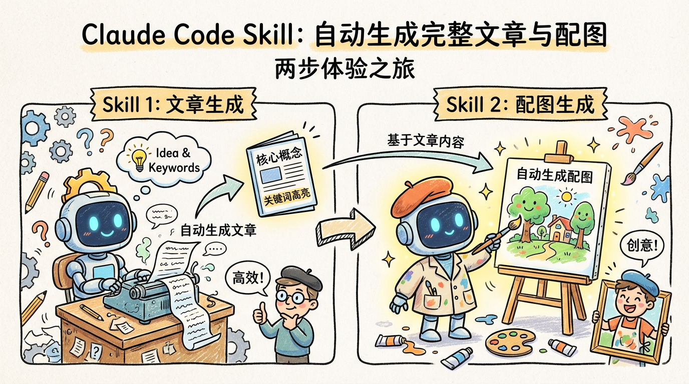 Claude Code Skill：自动生成文章内容与配图