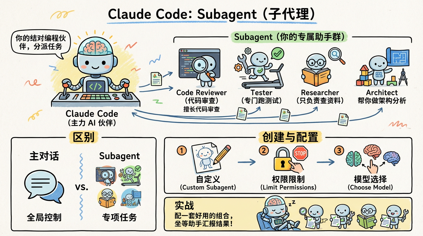 Claude Code Subagent：用专门助手升级你的开发工作流